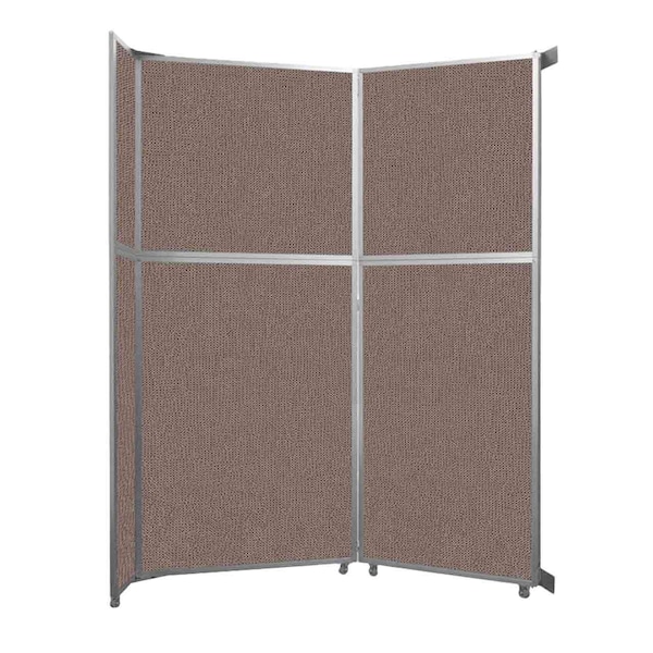 Versare Operable Wall Folding Room Divider 7'11" x 10'3/4" Latte Fabric 1070213-1 - main